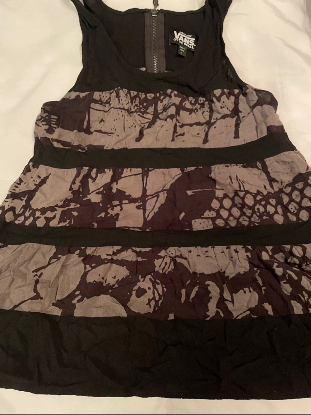 Vans Black Sleeveless Tank Dress with Logo Tag